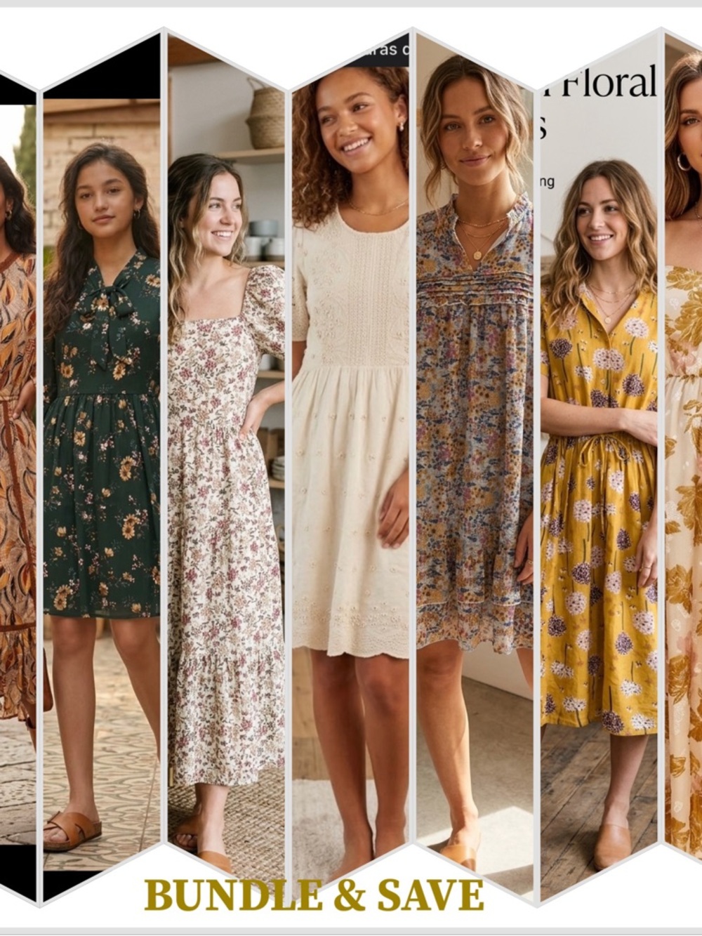 Bundle 2 Floral Dresses Pick Your Favorites Boho Cottagecore